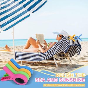Pinces à serviettes <span class=keywords><strong>de</strong></span> <span class=keywords><strong>plage</strong></span> en plastique, supports <span class=keywords><strong>de</strong></span> serviettes pour chaise <span class=keywords><strong>de</strong></span> piscine ou <span class=keywords><strong>de</strong></span> croisière, taille géante, robustes, multifonctionnelles, pour chaise <span class=keywords><strong>de</strong></span> <span class=keywords><strong>plage</strong></span> - Product Image 3