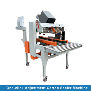 Scelleuse de cartons Poshysmart à réglage rapide en un clic avec impression d'étiquettes, scellage automatique des boîtes, étiquetage, machine tout-en-un - Product Image 2