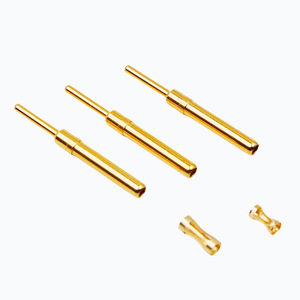 Copper <b>Pin</b> 10 Mm Head Diameter Cylindrical Head 13.7 Mm Height Gold Plated For General Use - Product Image 3