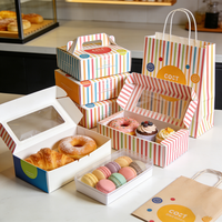 Échantillon Gratuit : Boîte Pliable Personnalisable en Carton pour Soufflés, Bagels, Donuts, Pâtisseries et Emballages à Emporter pour Desserts