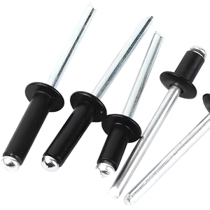 Rivet aveugle à tête dôme en aluminium anodisé noir, rivet à éclatement à extrémité ouverte, fixation personnalisée - Product Image 2