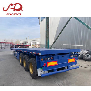Prix d'usine Fudeng Semi-<span class=keywords><strong>remorque</strong></span> plateau en acier 20 pieds 40 pieds Capacité 25-30 tonnes Suspension mécanique 3 <span class=keywords><strong>essieux</strong></span> <span class=keywords><strong>Remorque</strong></span> porte-conteneurs - Product Image 5