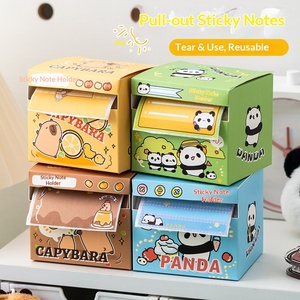 Pull-out Cartoon <b>Note</b> Box Creative <b>Sticky</b> <b>Notes</b>, High Aesthetic Full Adhesive Correction Memo Stickers for School Office Daily U - Product Image 2