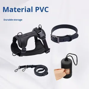 Correa para Perro Impermeable Personalizada, Juego de Arnés para Perro de PVC y Poliéster, Dispensador de Bolsas para Excrementos de Mascotas, Juego de <span class=keywords><strong>Collar</strong></span> y Correa para Perro - Product Image 4