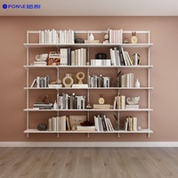 Bibliothèque moderne en acier inoxydable avec armoire de rangement et bureau pour le salon et les meubles de maison