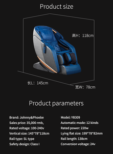 Kursi Pijat Elektrik Modern 4D Zero Gravity Recliner Terapi Airbag Panas untuk Rumah Kantor Spa Hotel - Product Image 6