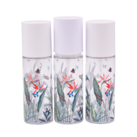 Pour les soins de la peau/cosmétiques: Bouteilles de pulvérisation à brume fine à motifs de feuilles durables, étanches et faciles à nettoyer Impression UV personnalisée
