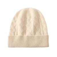 Bonnet en laine mérinos jacquard chaud et élégant pour l'automne/hiver, tricoté, couvre-oreilles