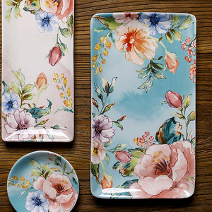 14-inch hình chữ nhật gốm bữa ăn tối tấm lò vi sóng và máy rửa chén an toàn để phục vụ salad Pasta pho mát ham món khai vị - Product Image 5