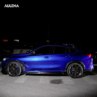 Aulena Design Dry Carbon Side Faldones Kits de carrocería Parachoques delantero Alerón trasero Difusor Alas Entrada de salida de aire para BMW X6