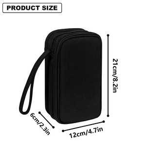 U Disk Storage Case 30 Slots Nylon Black Soft Shell <b>USB</b> <b>Flash</b> <b>Drive</b> Organizer Protective Bag For Travel and Storage - Product Image 5