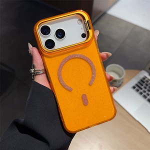 เคสใสแบบมีกลิตเตอร์วิบวับ รองรับการชาร์จไร้สาย แม่เหล็กในตัว สำหรับ iPhone 17 16 14 13 12 11 Pro Max 15 Plus พร้อมขาตั้งเลนส์กล้อง - Product Image 4