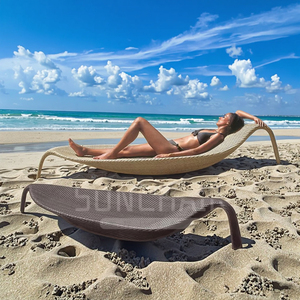 Silla de Playa de Ratán Impermeable de Diseño Moderno y Duradero de Alta Gama, <span class=keywords><strong>Tumbona</strong></span> de Plástico para Parque, Hotel, Piscina, Uso Recreativo - Product Image 6
