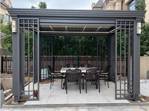 Gazebo de jardin de toit d'auvent de patio imperméable Lourverd Pergola bioclimatique en aluminium - Product Image 4