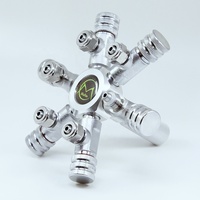 Collecteur de CO2 pour aquarium, répartiteur multi-voies, corps en alliage d'aluminium, durable, anti-corrosion, conception étanche au gaz, fournitures pour aquarium