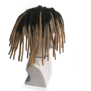 Prothèse capillaire pour <span class=keywords><strong>homme</strong></span> en cheveux naturels, couleur noire, base en dentelle complète, style dreadlocks <span class=keywords><strong>afro</strong></span> - Product Image 2
