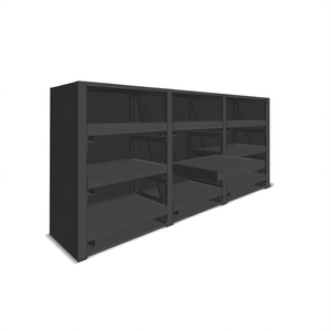 Fami System Ar Side Wall 1100x3010 Mm Dark Grey Ral7000 <b>Storage</b> Shelves Unit - Product Image 3