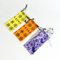 Pochette rectangulaire en microfibre pour lunettes, étui de rangement souple et imperméable pour lunettes de soleil, étui à cordon de couleur unie