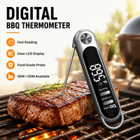 Thermomètre alimentaire numérique à lecture instantanée, étanche IP67, pour cuisson, viande et barbecue