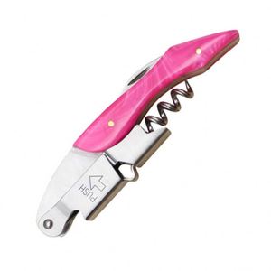 Professional <b>Pink</b> Resin Handle Stainless Steel Wine Opener - Product Image 1