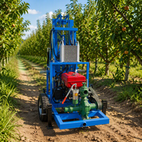 Foreuse hydraulique portable pour puits d'eau, moteur diesel, profondeur 200 m, avec garantie 1 an, pour usage agricole, domestique et résidentiel