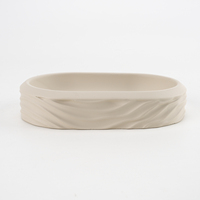 Ensemble d'accessoires de salle de bain 5 pièces en ciment ondulé moderne, écologique, organisateur de salle de bain de luxe pour maison, hôtel, villa, appartement