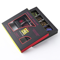 Boîtes à chocolat à bas prix, conception originale personnalisée, vente en gros, emballage transparent de truffe au chocolat, boîte à bonbons avec couvercle