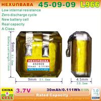 Baterai Li-Ion Polimer 3.7V 30mAh 450909 untuk Earbud Nirkabel TWS, Headset, Headphone 450911 Cell L966