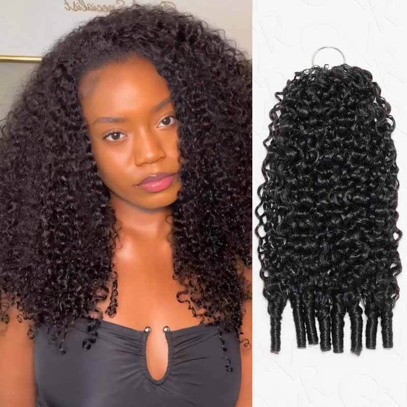 Cheveux humains crochetés BCC bouclés