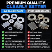 Pièces personnalisées en caoutchouc silicone moulé sur mesure, certifiées, flexibles, durables, pour la protection des appareils de cuisine et l'isolation thermique