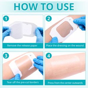 อีเลเมย์ แผ่นปิดแผลใสกันน้ำ ขนาด 3.9x4.7 นิ้ว ป้องกันการแพ้ ไม่ระคายเคืองผิว ระบายอากาศได้ดี พร้อมกาวในตัว - Product Image 4