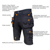 Vêtements de travail durables, shorts multi-poches pour le travail, pantalons d'été, vêtements