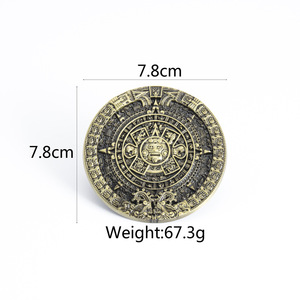 مشبك حزام أوتوماتيكي من سبيكة معدنية بتصميم عتيق - مشبك معدني زخرفي للرجال، إكسسوار بديل للحرف اليدوية - Product Image 4