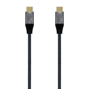 Cable USB 3.2 Tipo-C 20 Gbps 100 W, Macho a Macho, 60 cm, Gris - Ideal para Carga Rápida y Transferencia de Datos de Alta Velocidad. - Product Image 1