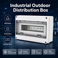 Boîte de distribution industrielle extérieure Wanbo-549, IP65, étanche, résistante aux UV, en ABS, boîte électrique, rail DIN, OEM