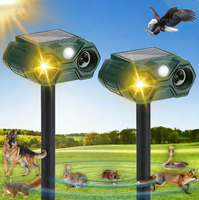 Alarme ultrasonique solaire écologique 5 modes détecteur de mouvement extérieur bruit fort répulsif pour oiseaux chiens chats animaux sauvages