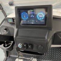Chariot de golf électrique 72V 1-2 places avec benne en aluminium, pneus tout-terrain 14 pouces, certifié CE, benne basculante auto-déchargeante pour transport agricole