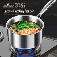 Peralatan Masak Anti Lengket KENGQ Berkualitas Tinggi, Panci Saus Titanium, Panci Saus Stainless Steel Dengan Tutup