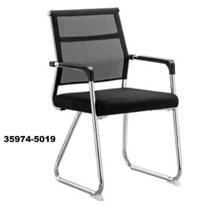 Chaise de réunion confortable à dossier haut en mesh avec hauteur réglable pour bureau et salle de conférence - Product Image 3
