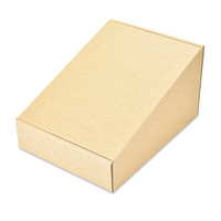 Boîte d'emballage pour écouteurs en papier kraft écologique, pliable trapézoïdale, super résistante, gain de place, haut de gamme, recyclable, avec image personnalisée
