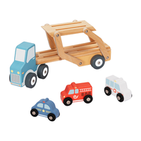 Porte-voiture en bois Montessori camion Double Decker remorque jeu pour enfants véhicule modèle jouet pour enfants