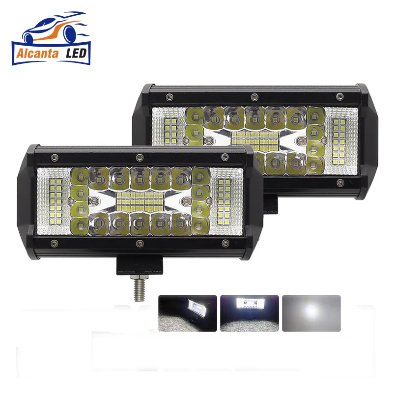 AlcantaLED 7 Zoll LED Arbeits licht leiste 168W Auto Spot Beam Scheinwerfer 4 Reihen LED Licht Nebels chein werfer für Offroad 4x4 Fahrzeug