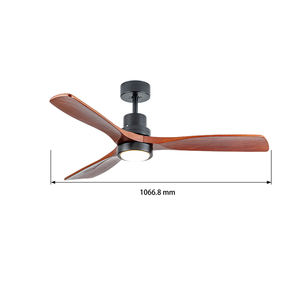 モダンな42/52インチLED天井ファンライトシンプルな木製ブレードデザイン家庭用および商業用リモコンリビングルーム - Product Image 2