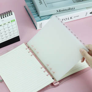 A5 trasparente con ripartitore a linguetta smerigliata pagine indice di plastica trasparente Planner divisore Budget raccoglitore custodia per cartelle personalizzate buste per contanti - Product Image 3