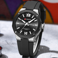 Montres de luxe pour hommes nouvelle montre-bracelet à Quartz d'affaires bracelet en Silicone mains lumineuses horloge étanche hommes montre CURREN 8465