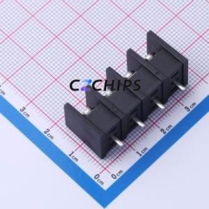 MX35C-8.25-04P-BK01-Cu-S-A Barrier Terminal Block Through hole,P=8.25mm Connector Two Sides 8.25mm 1x4P Straight Pin - Product Image 2