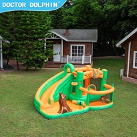 Mur d'escalade intégré, jeux au bord de la piscine, tissu Oxford résistant, accessoires inclus, château gonflable aquatique
