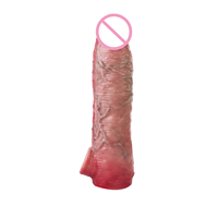 ORALSX Extension de pénis de 20,4 cm, agrandissement du pénis masculin, stimulation, amélioration, préservatif en silicone souple, préservatif réutilisable pour hommes