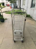Chariot pliable pour bouteilles de lait, avec roues, revêtement en poudre, directement de l'usine, pour le transport de produits laitiers