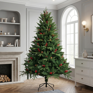 Árbol <span class=keywords><strong>de</strong></span> <span class=keywords><strong>Navidad</strong></span> Verde <span class=keywords><strong>de</strong></span> PVC Ultrafino <span class=keywords><strong>de</strong></span> 180 cm, Árbol <span class=keywords><strong>de</strong></span> <span class=keywords><strong>Navidad</strong></span> <span class=keywords><strong>de</strong></span> Esquina Ultrafino para Apartamento - Product Image 4